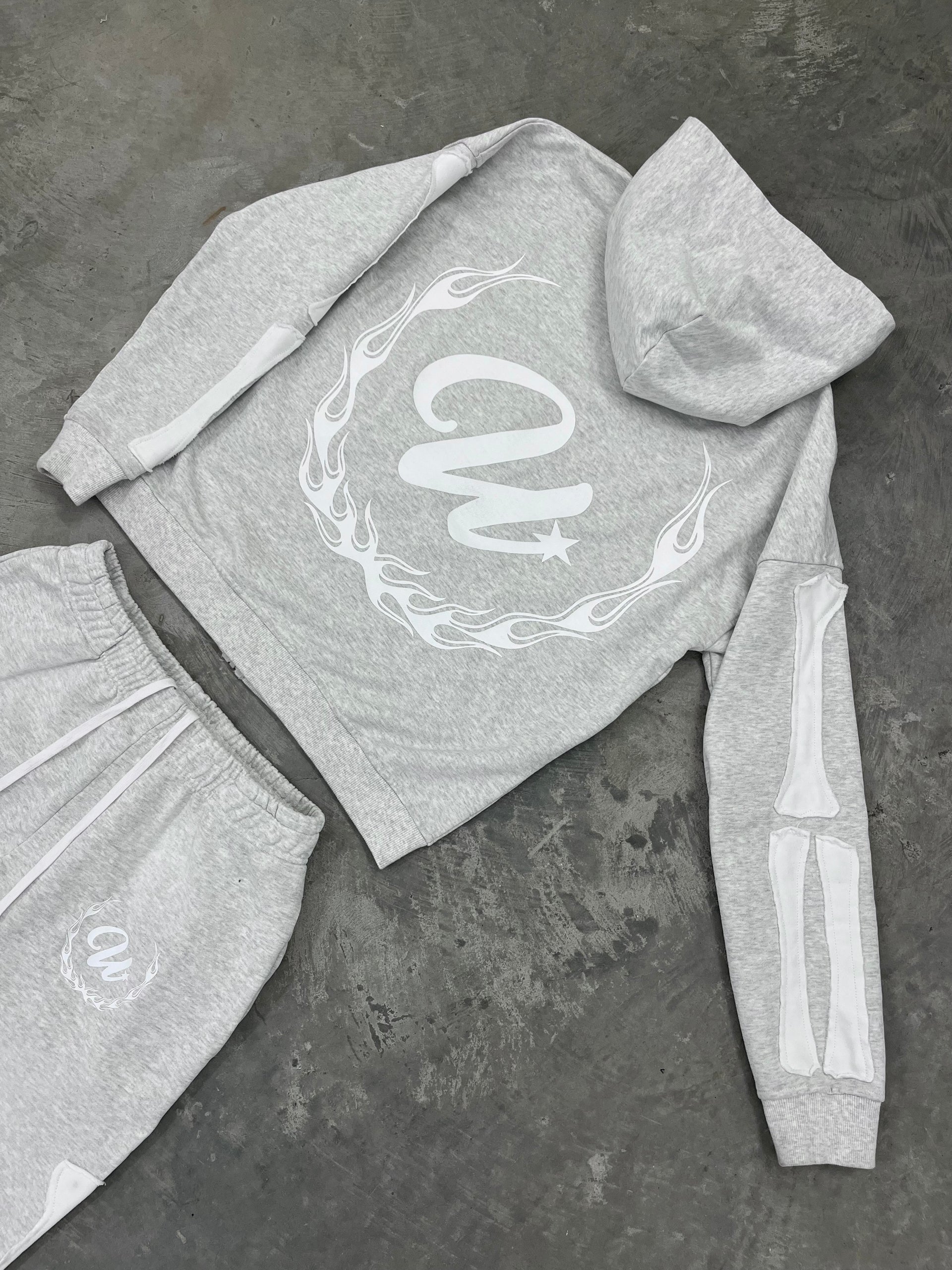 Appliqué Bone Zip Ups